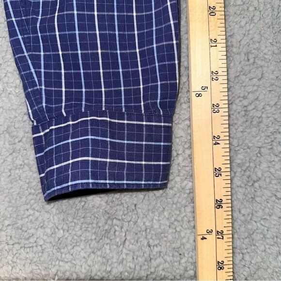 Polo by Ralph Lauren Shirt Westerton Mens Large Blue Plaid Vintage Button Up Off - Picture 8 of 8